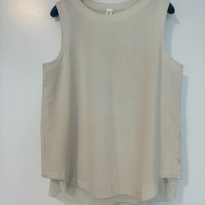 Lululemon neutral sleeveless blouse. As new condition